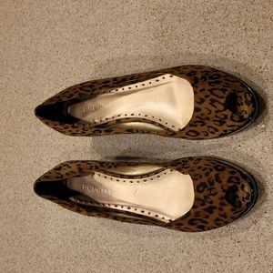 BCBGirls Leopard Suede Wedge